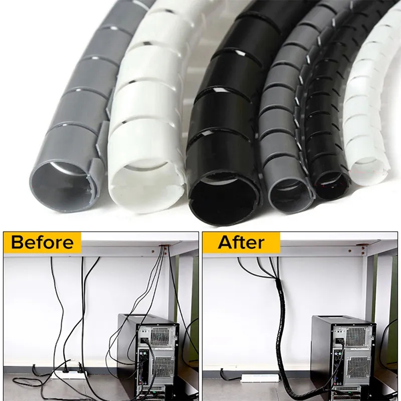 Coiled Usb Cable - 1/2M 유연한 나선형 케이블 정리 클립