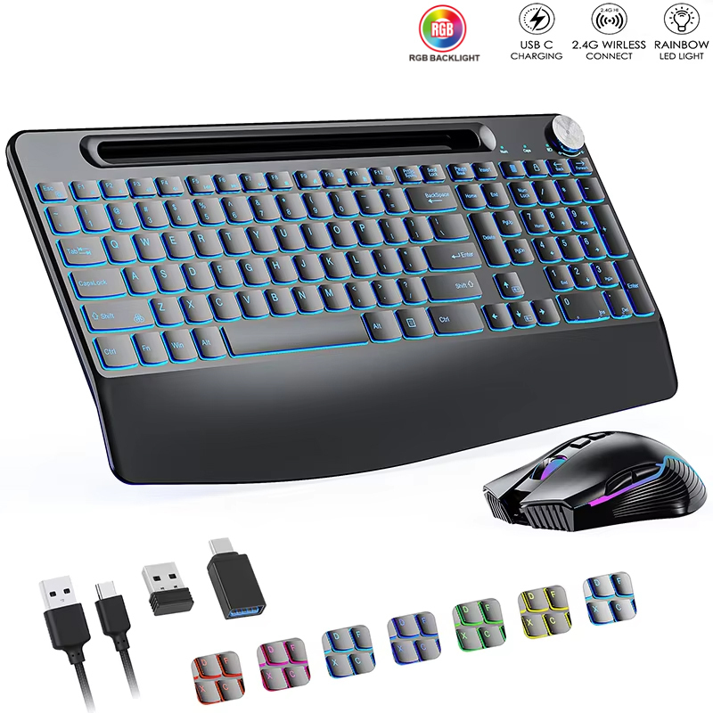 Gaming Keyboard Ergonomic - 2.4G & C 타입 무선 키보드
