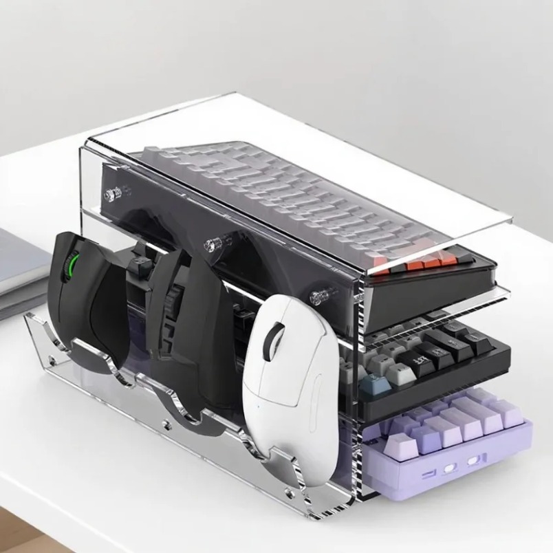 Gaming Keyboard Ergonomic - 키보드 스탠드 3단 아크릴 보관 랙(마우스
