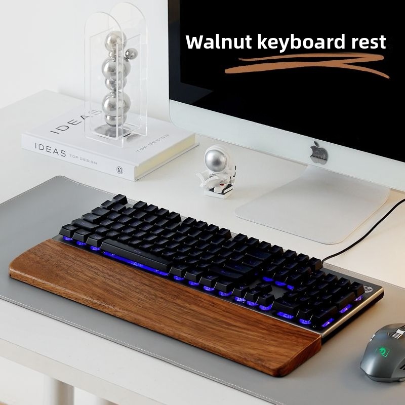 Gaming Keyboard Mouse Combo - 원목 키보드 손목 받침대 마우스 패드