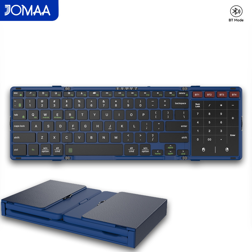 Gaming Keyboard Number Pad - JOMAA 접이식 블루투스 키보드 터치패드 포함