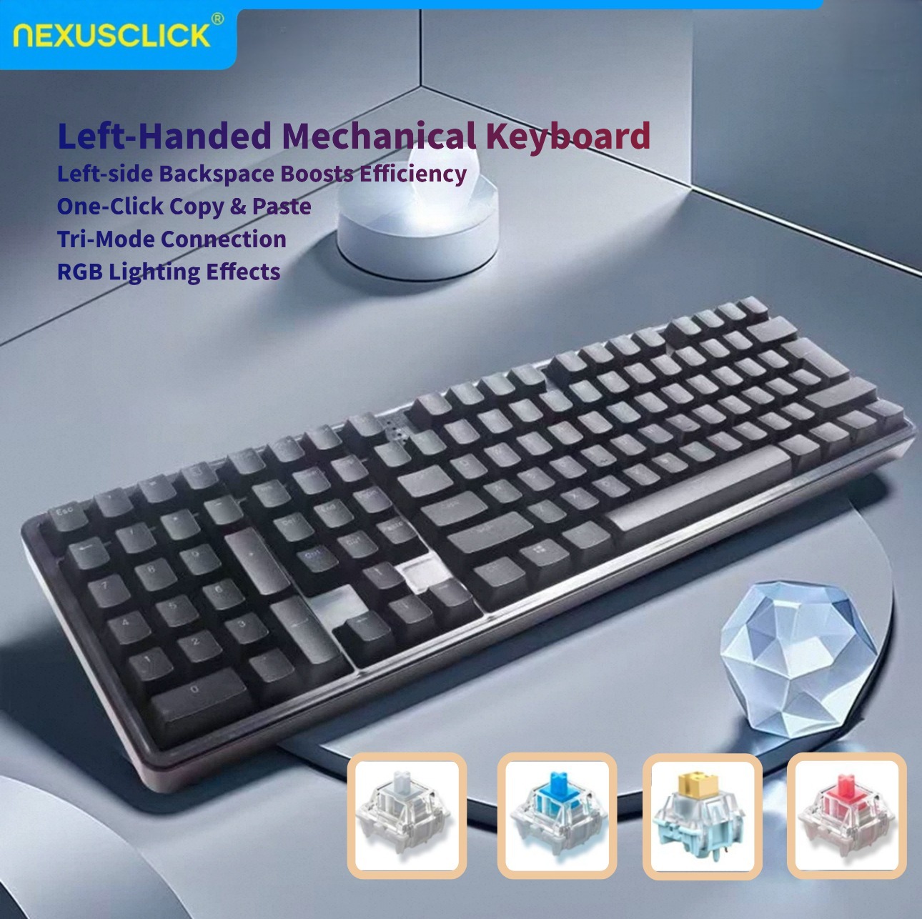 Gaming Keyboard Number Pad - NexusClick 인체공학적 왼손잡이용 중고 기계식 키보드,