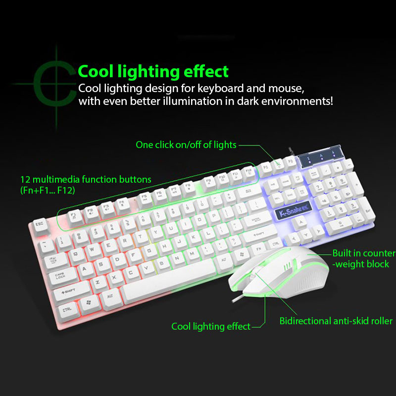 KM320 키보드 및 마우스 세트 방수 발광 게임 백라 - Gaming Keyboard Mouse Combo 리뷰 및 가격