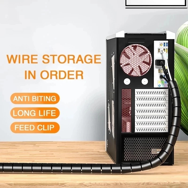 1/2M 유연한 나선형 케이블 정리 클립 보관 파이프  - Coiled Usb Cable 리뷰 및 가격