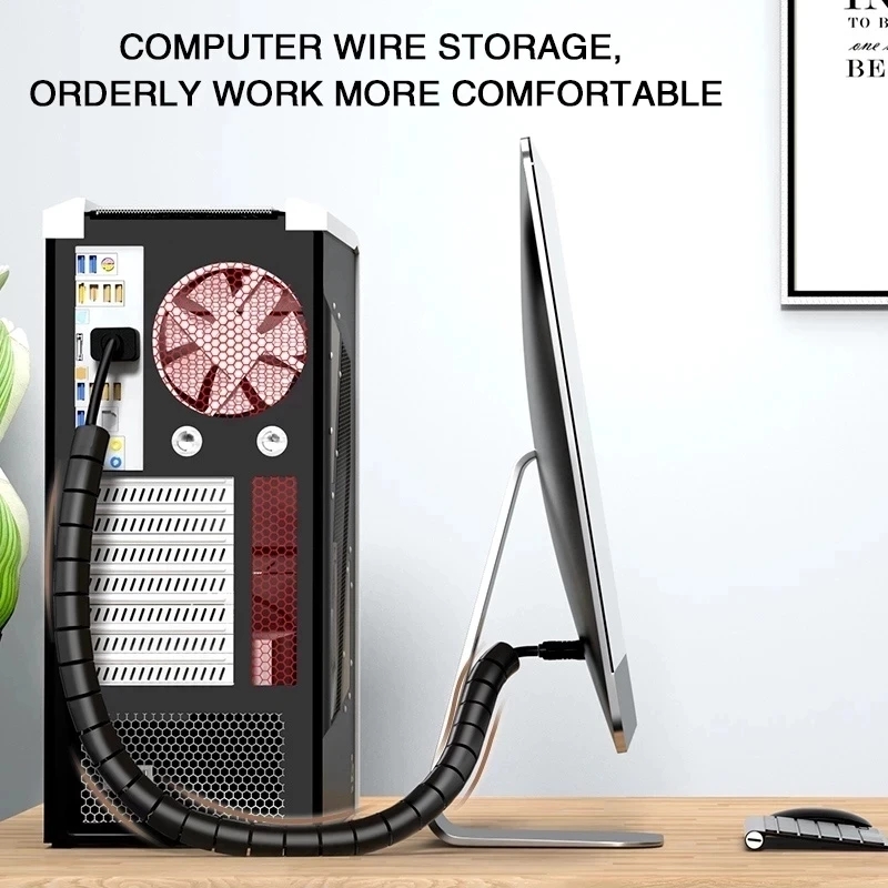 1/2M 유연한 나선형 케이블 정리 클립 보관 파이프  - Coiled Usb Cable 리뷰 및 가격