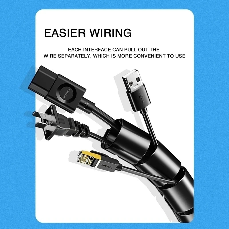 1/2M 유연한 나선형 케이블 정리 클립 보관 파이프  - Coiled Usb Cable 리뷰 및 가격