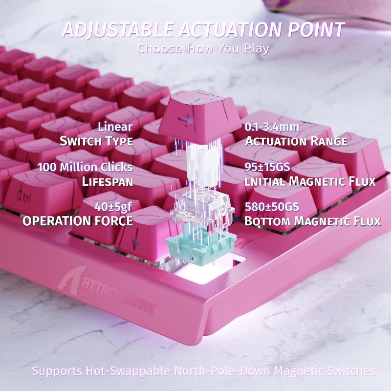 어택 샤크 X68 HE 8000Hz 래피드 트리거 키보 - Keyboard Gaming Mac 리뷰 및 가격
