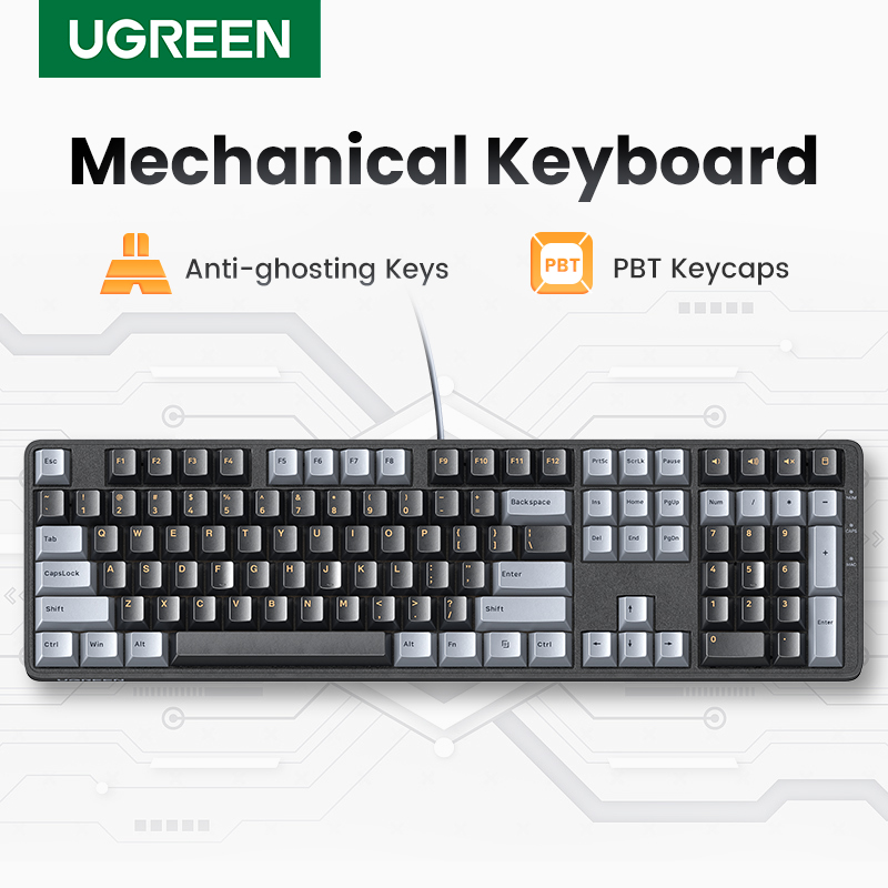 UGREEN 기계식 키보드 108 PBT 키캡, 유선  - Keyboard Gaming Mac 리뷰 및 가격