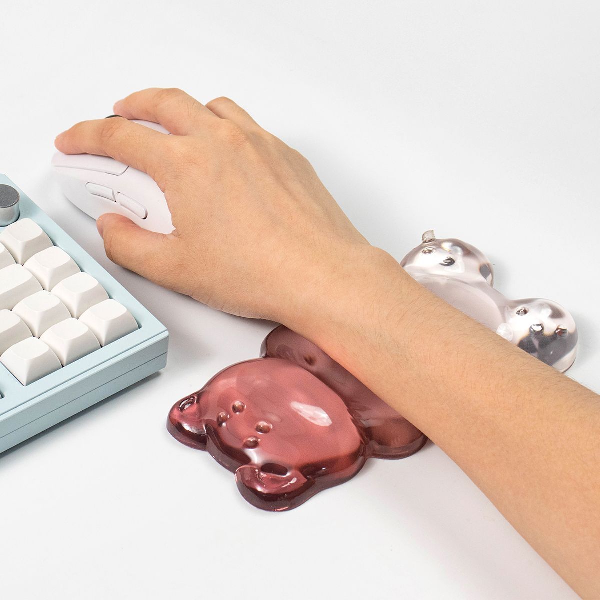 귀여운 곰 모양 손목 받침대 투명 젤 마우스 손목 패드 - Gaming Keyboard Number Pad 리뷰 및 가격
