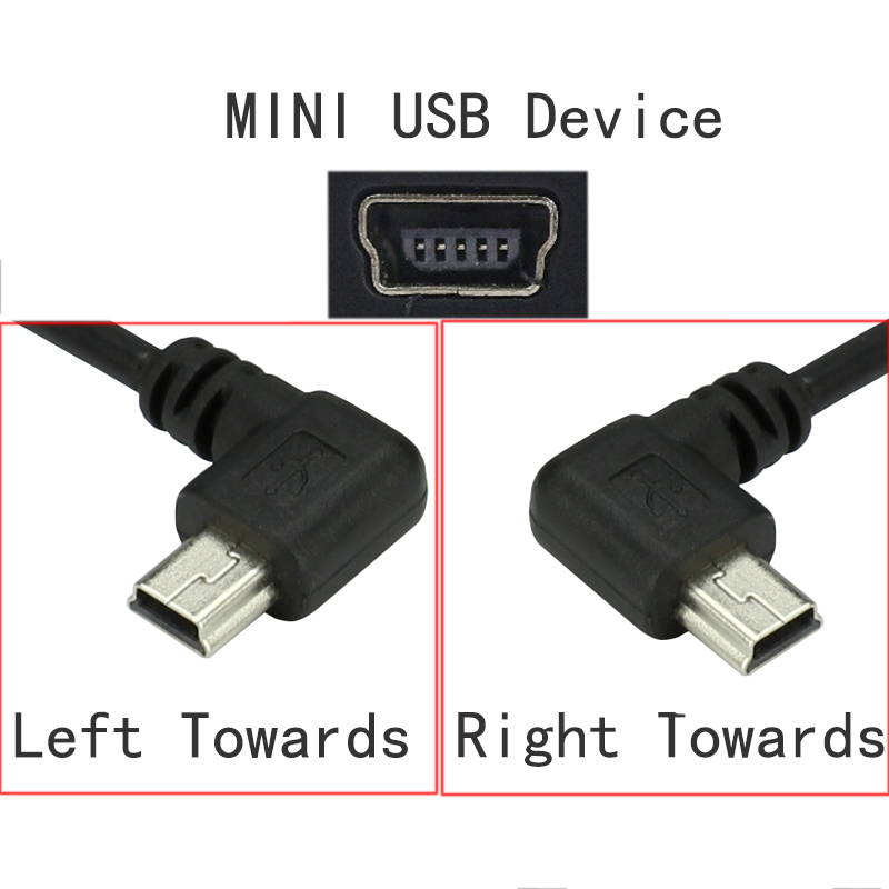 미니 USB 5 핀 90 도 왼쪽 또는 오른쪽 각도 스 - Coiled Usb Cable 리뷰 및 가격