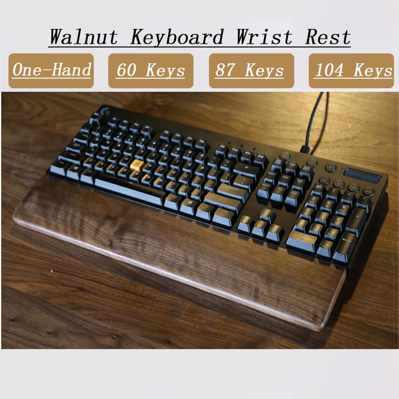 원 핸드 오크 월넛 나무 키보드 손목 받침대 GK61  - Gaming Keyboard Number Pad 리뷰 및 가격