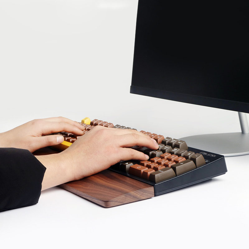 원 핸드 오크 월넛 나무 키보드 손목 받침대 GK61  - Gaming Keyboard Number Pad 리뷰 및 가격