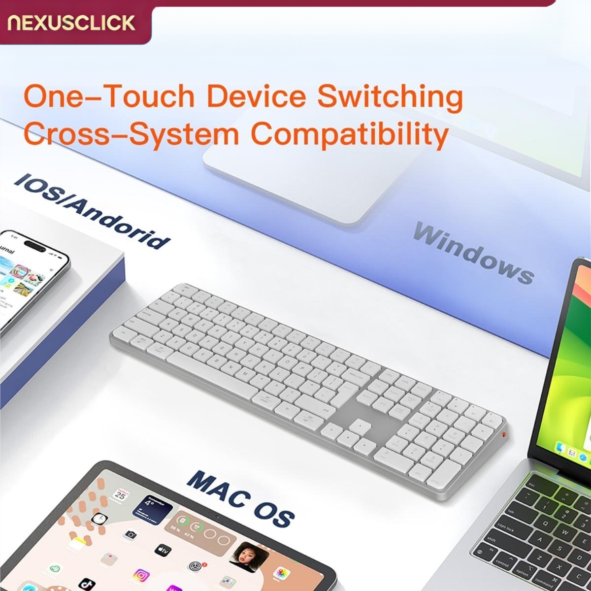 NexusClick 109키 슬림 듀얼 모드 무선 키보 - Keyboard Gaming Mac 리뷰 및 가격