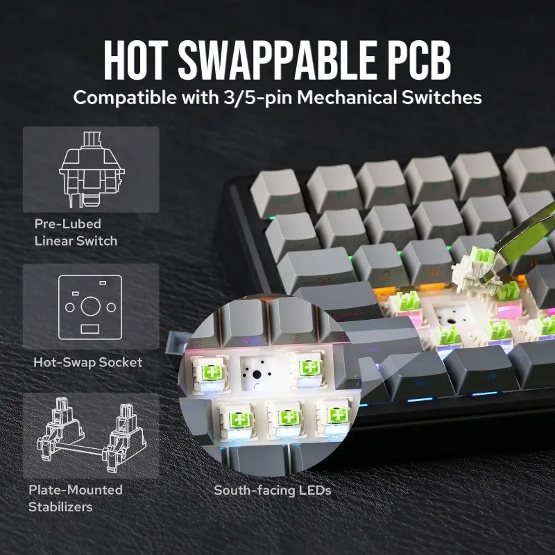 AULA F75 Max 기계식 키보드 75% 레이아웃  - Gaming Keyboard Hot Swappable 리뷰 및 가격