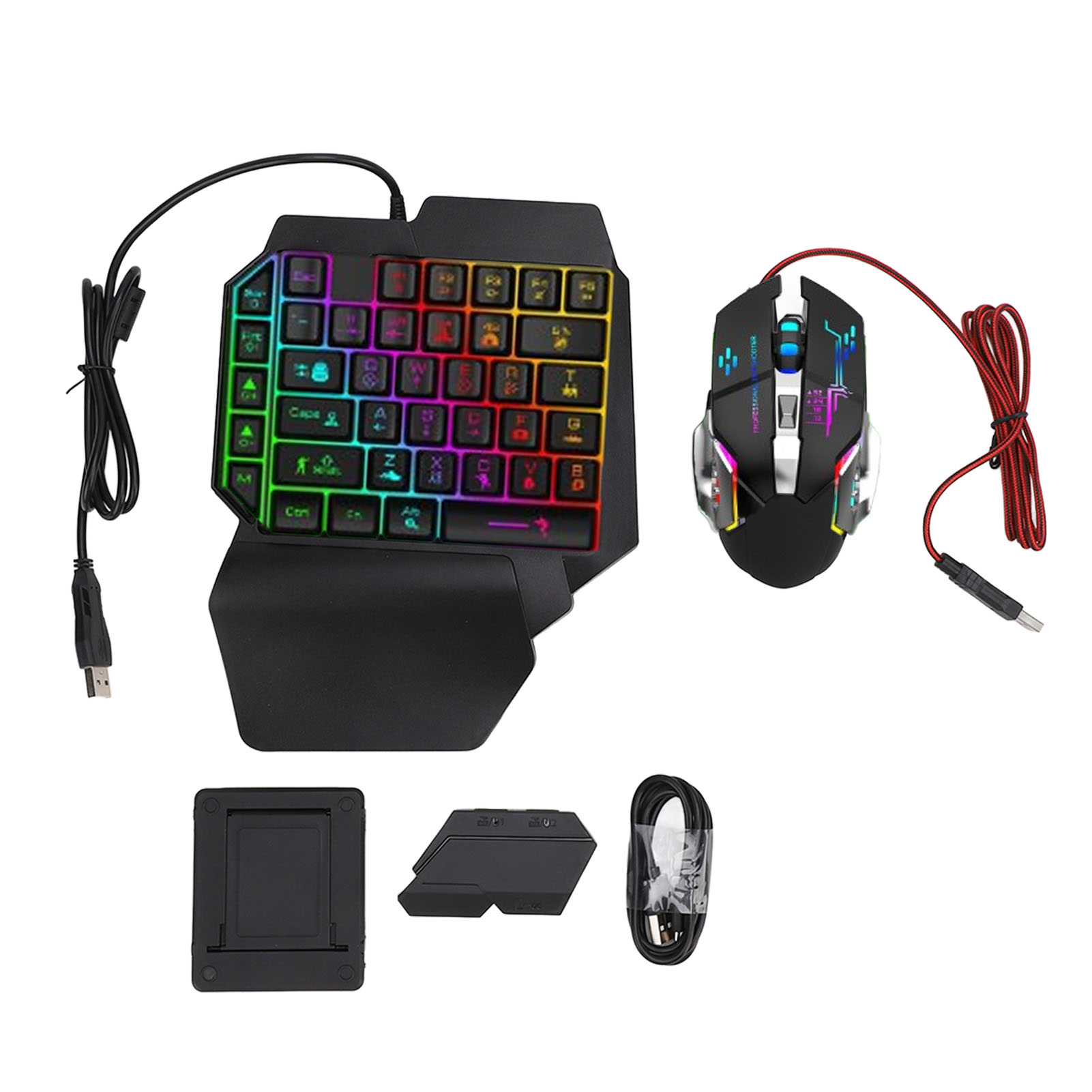 키보드 마우스 변환기 세트 반응형 한 손 키보드 마우스 - Gaming Keyboard Mouse Combo 리뷰 및 가격
