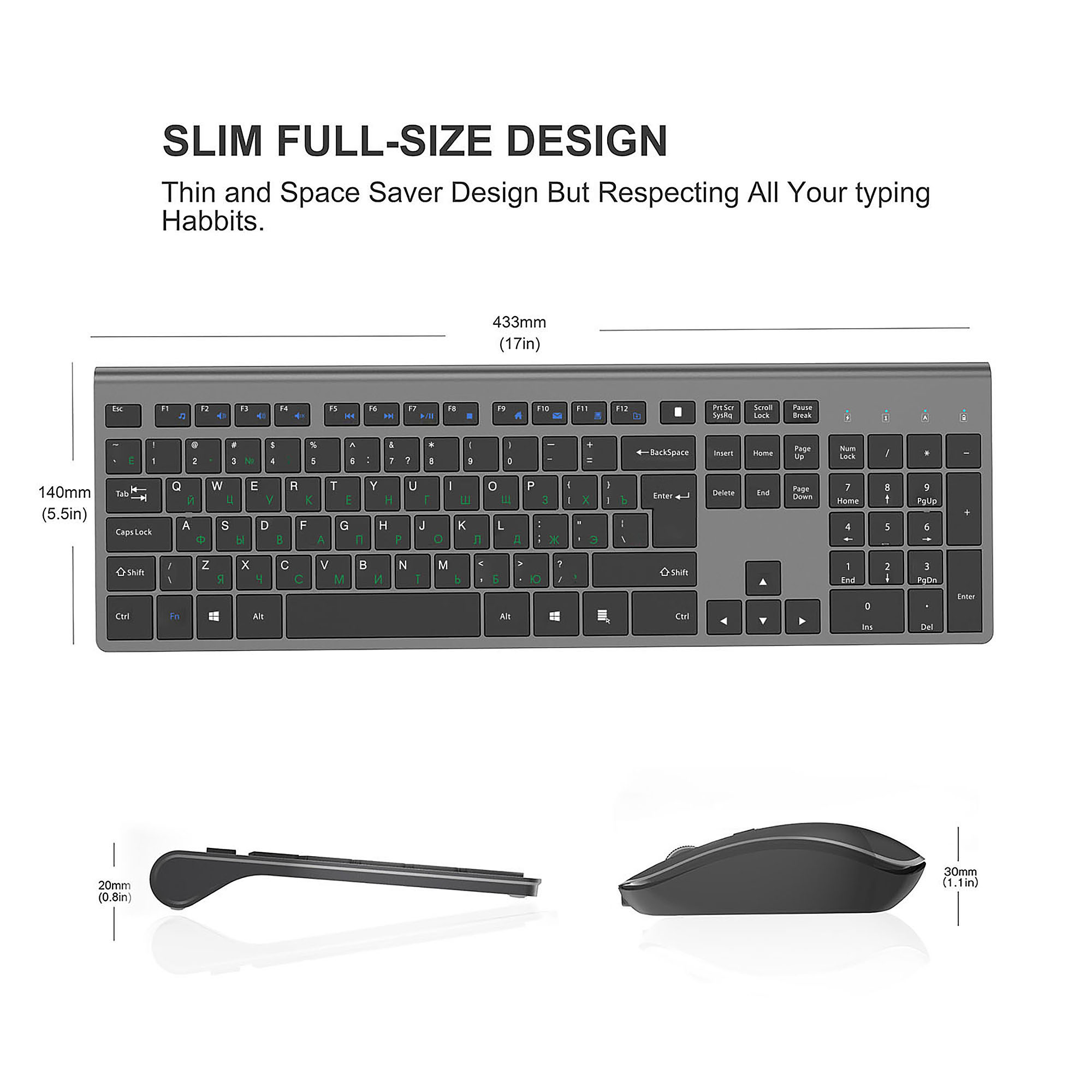 2.4G 충전식 무선 키보드 및 마우스 세트, 풀 사이 - Gaming Keyboard And Mouse Wireless 리뷰 및 가격
