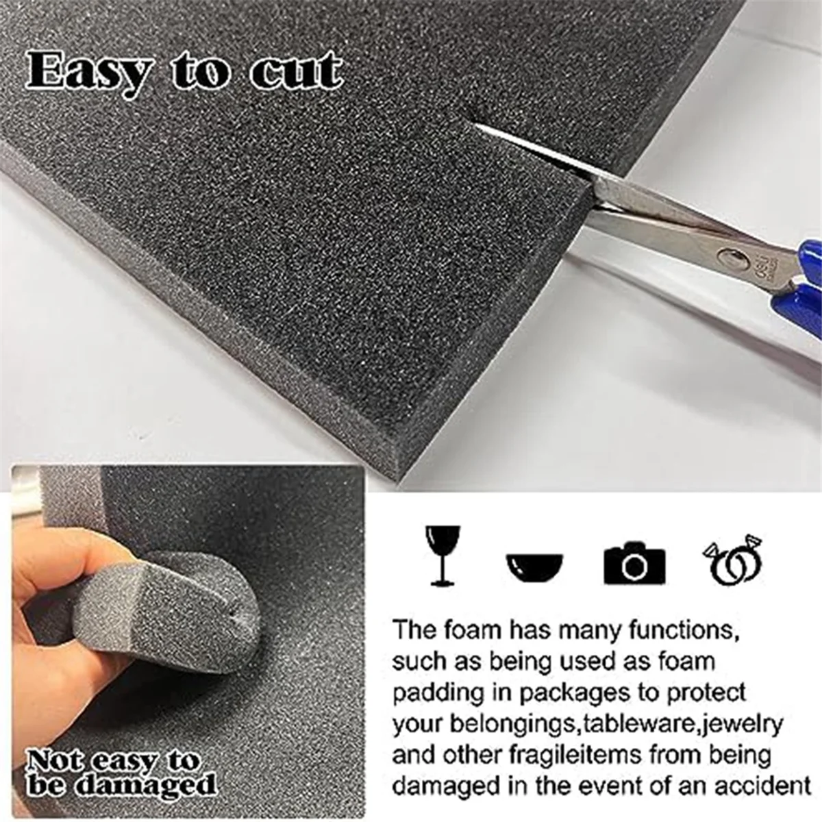 6 PCS 폴리우레탄 폼 시트 케이스 포장용 폼 패드  - Polyurethane Foam Sheet 리뷰 및 가격