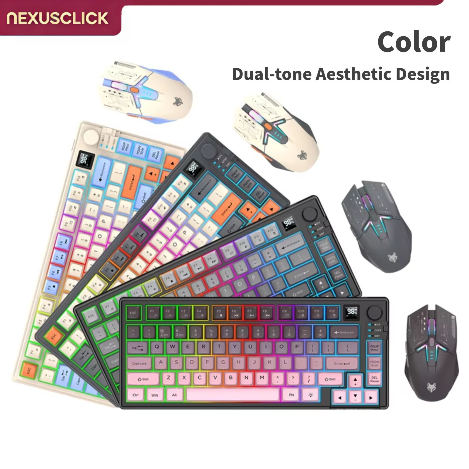 넥서스클릭 듀얼 모드 키보드 마우스 콤보(화면 포함), - Gaming Keyboard And Mouse Combo Wireless 리뷰 및 가격