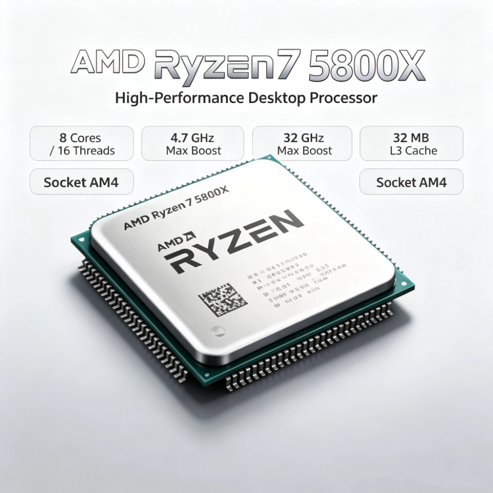 AMD Ryzen 7 5800X 언락 오버클럭 데스크탑 - Amd Cpu Ryzen 7 리뷰 및 가격