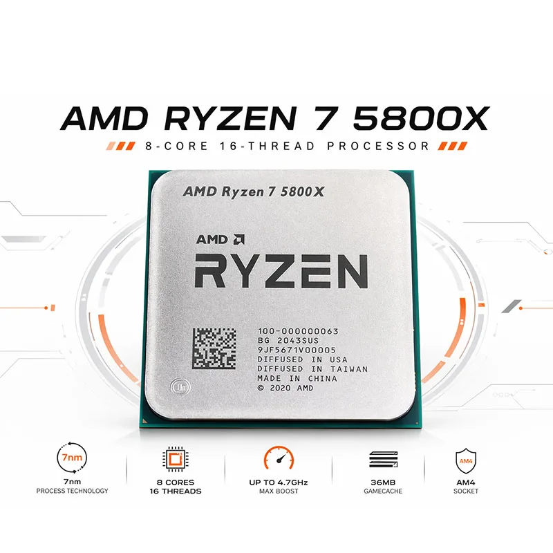 AMD Ryzen 7 5800X 언락 오버클럭 데스크탑 - Amd Cpu Ryzen 7 리뷰 및 가격