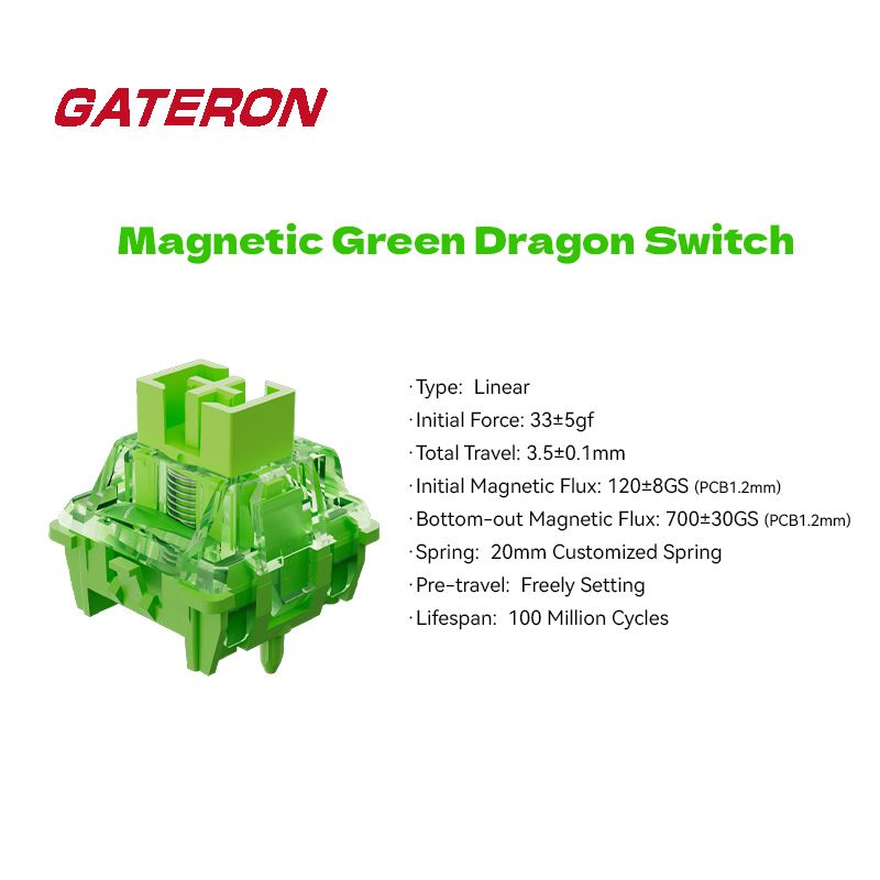 게이트론 마그네틱 그린 드래곤 스위치, 리니어, 프리  - Gaming Keyboard Magnetic Switches 리뷰 및 가격